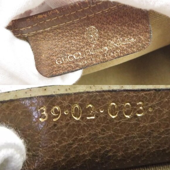 185242BR (L3) Gucci Tote Bag Sherry Line Brown PVC - Picture 13 of 14